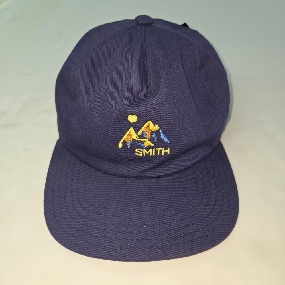 Smith Optics Peak Series Cap Mens OS Navy Blue Embroidered Mountain Logo Hat New
